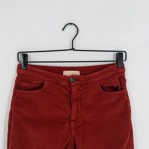 Paloma Wool Milton High Waisted Pants In Wine Corduroy